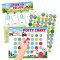 Chart Matchingting Multi-functional Toilet Habits Reward Stickers Training Sticker Montessori Toilet Training Sticker Waterproof Wall Hang Toilet Habit Sticker Chart Children/Kids. 