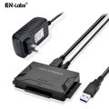 USB SATA IDE Adapter w/ 12V2A Power Cable,2.5 3.5 IDE / SATA HDD to USB 3.0 Converter,2.5 SSD / IDE Hard Drive CD-ROM to USB 3. 