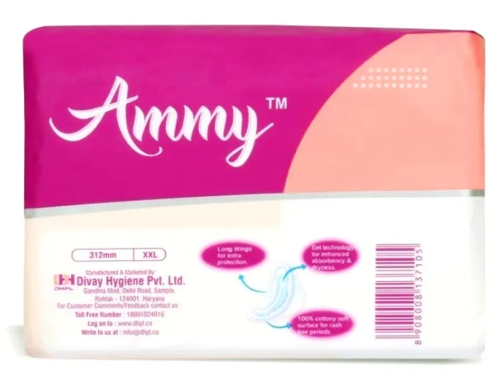AMMY%20Xl%20Advanced%20Dry%20Maxi%20All%20Night%20Cottony%20Soft%20Ultra%20Thin%20Womens/Girls%20Sanitary%20Pads%20with%20Wings%20(Napkins)%20-Wings%20(18%20Pieces,%20275mm)%20-%20Image%202