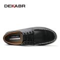 DEKABR New Fashion Men's Casual Shoes Split Hide Men Shoes Hand-Sewn High Quality Basic Working Shoes Big Plus Size 46-47. 