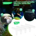 Plastic Tee Shape Aquarium 3-Way Air Valve Connectors 10 Pcs White. 