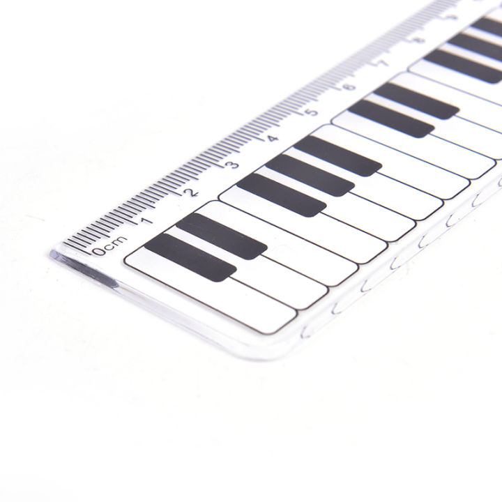 1Pc Cute Musical Notes Piano Keyboard Plastic Straight Rulers Bookmark ...