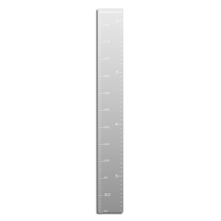Acrylic Height Measurement Wall Sticker Growth Chart Mirror Decor Ruler ...