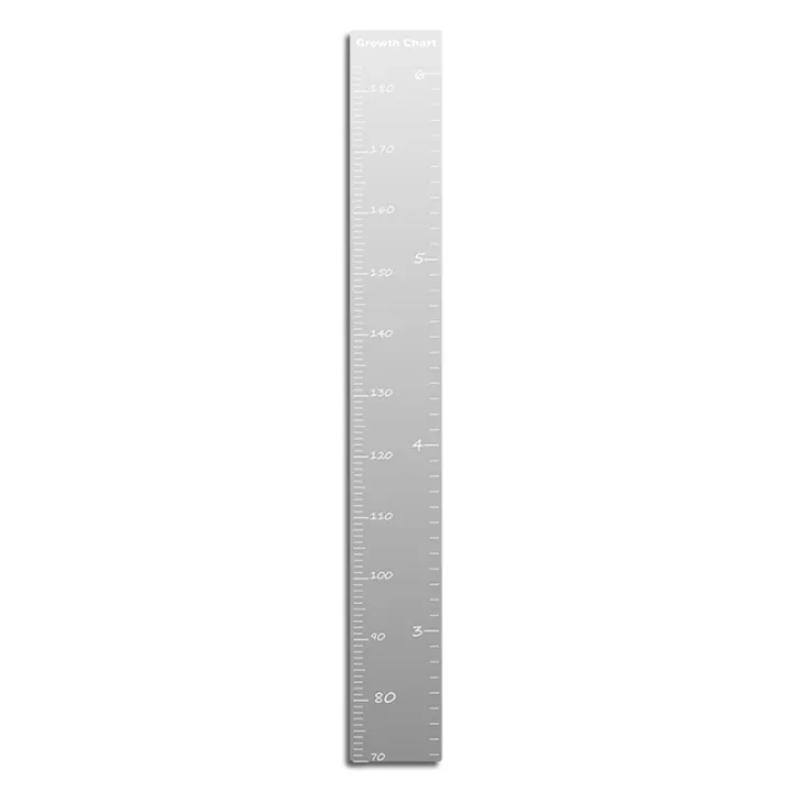 Acrylic Height Measurement Wall Sticker Growth Chart Mirror Decor Ruler ...