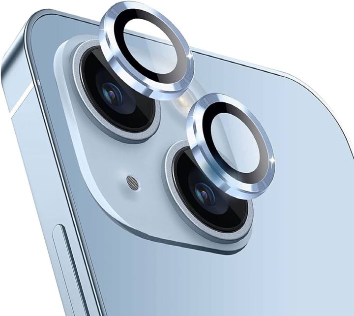 Mettalic Ring Camera Protection Glass For Iphone 13