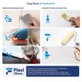 Flexi Glass Clear Shield 1 litre with Brush Transparent Waterproof Glue for Roof Leakage Crack Seal Glue Roof Water Leakage Solution Epoxy Resin for Waterproofing Gap Filler for Pipe Wall Tiles. 