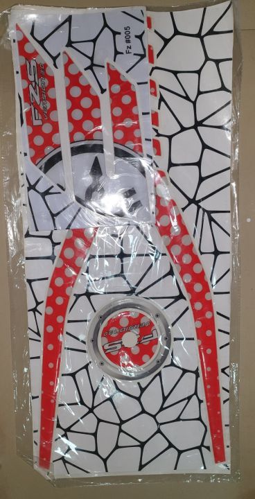 Red Bike Tank Pad Stricker For Yamaha FZS V3