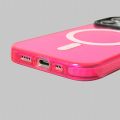 Transparent neon color MagSafe phone case for iPhone 15 16 Pro Max 15pro 13 14 12 wireless charging soft silicone bumper cover. 