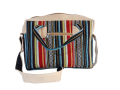 Handmade Hemp & Cotton Bag – Versatile Side & Shoulder Bag with Adjustable Strap – Crafted in Nepal. 