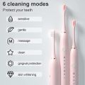 Sonic Electric Toothbrush For Adults,Rechargeable Electric Toothbrushes With 2 Brush Heads, 6 Modes, 2 Minutes Smart Timer,4 Hours Fast Charge for 45 Days, (Toothbrush + 3 Brush Heads, black). 