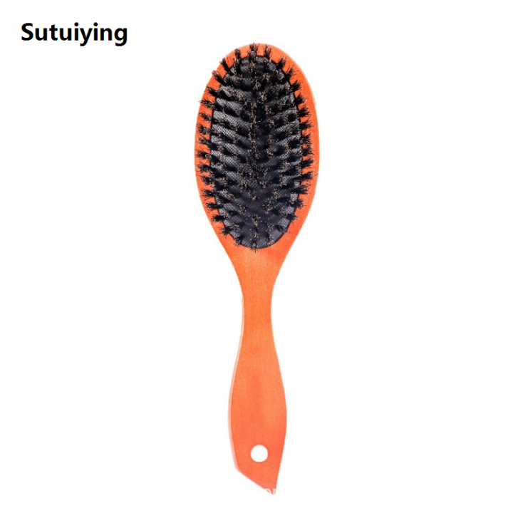 Sutuiying%20Natural%20Boar%20Bristle%20Brush%20Comb%20Anti-Static%20Oval%20Hairdressing%20Fifty%20percent%20discount%20Hair%20Styly%20Comb%20Wood%20Woman%20Hairbrush%20-%20Image%203