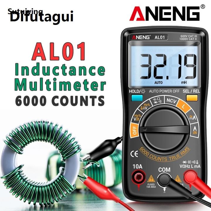 Difutagui Luxury Sutuiying ANENG AL01 Inductance Digital Multimeter 6000 Count True-RMS AC/DC Sales promotion Voltage Meter Current Tester Professional Electrician Tools