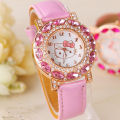 【PlanetGoods】Version Children's Watch Girl fashion Waterproof Quartz Watch Cartoon Cute Princess Pink KT Cat Elementary Student Electronic Watch quality]. 