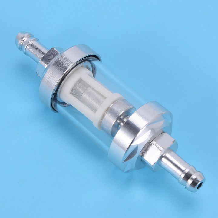 NAMUNY%202X%20Universal%20Chrome%20Glass%20Fuel%20Petrol%20crude%20oil%20engine%20Inline%20Filter%205/16%20inch%208mm%20Silver%20for%20Motorcycles%20-%20Image%204