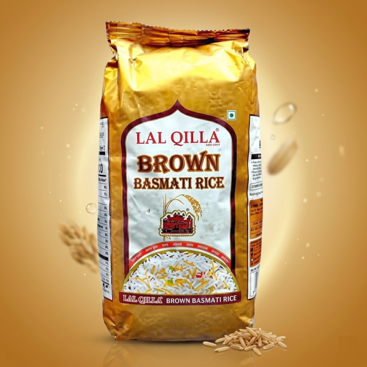 Lal Qilla Brown Basmati Rice 1kg – Whole Grain, Nutty Flavor, High Fiber
