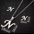 Swarnim/Era, Stainless Steel Beautiful Alphabetical Name Pendant Set. 