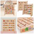 Puzzle Toys English Alphabet Letter Cognitive Toy Arithmetic Cartoon Pattern Wooden Letter Board Bead Abacus Intelligence Early Education Board Baby Gift. 