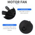Replacement 0.5" Inner Bore 10 Impeller Air Compressor Motor Fan Blade Black. 