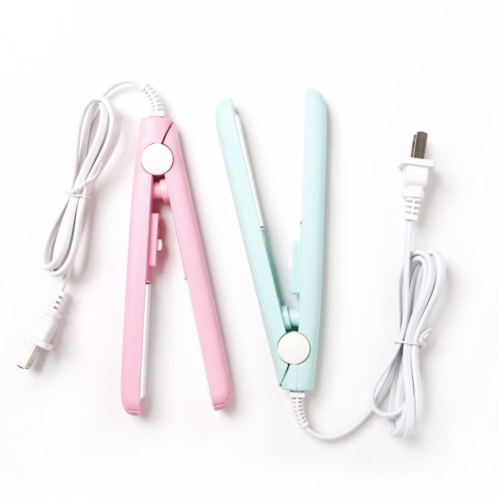 Mini Hair Styling Iron and Curler - Portable Ceramic Flat Iron for Straightening and Curling with Travel Case