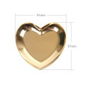 (GGBR) Metal Storage Tray Gold Oval Dotted Fruit Plate & Heart Shaped Jewelry Serving Plate Metal Tray Gold. 