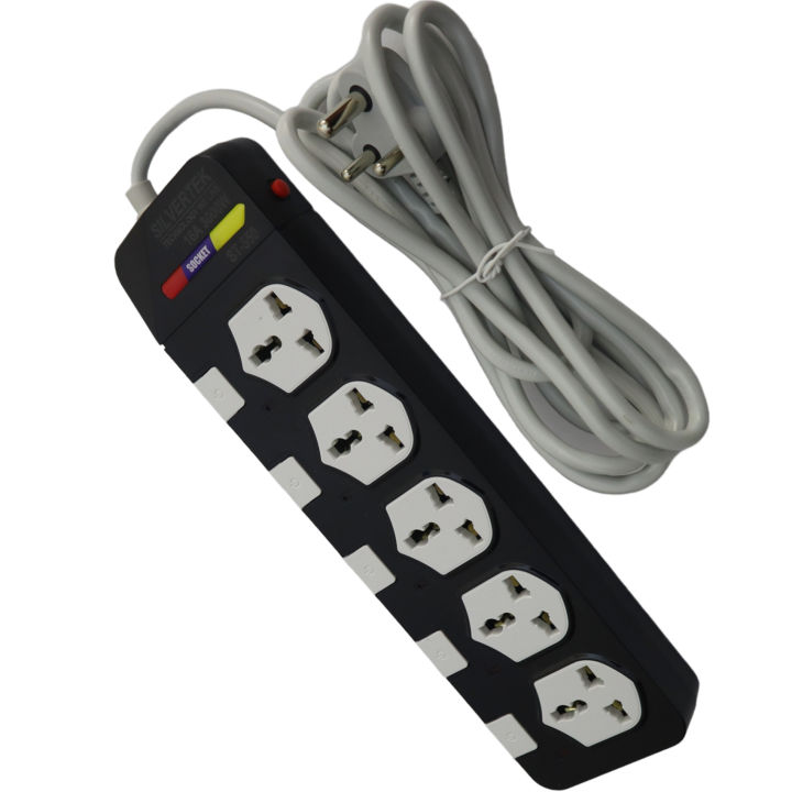 Silvertek%20'ST-550'%20-%203000W(Max)%20Multiplug%205%20Charging%20Port%20%7C%203%20Meter%20Cable%20Length%20%7C%20Individual%20Switch%20&%20Surge%20Protector%20%7C%20100%25%20Copper%20Accessories%20-%20Image%203