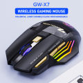 【Quality certification】Imice Gw-x7 7 Buttons 2.4ghz Rechargeable Rgb Wireless Mouse For Computer Gamer Pc Laptop Desktop Ergonomic Gaming Mice. 