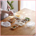 3Pcs Glass Set Containers With Airtight Lids Home And Work Glass Meal Prep Freezer & Microwave Safe. 