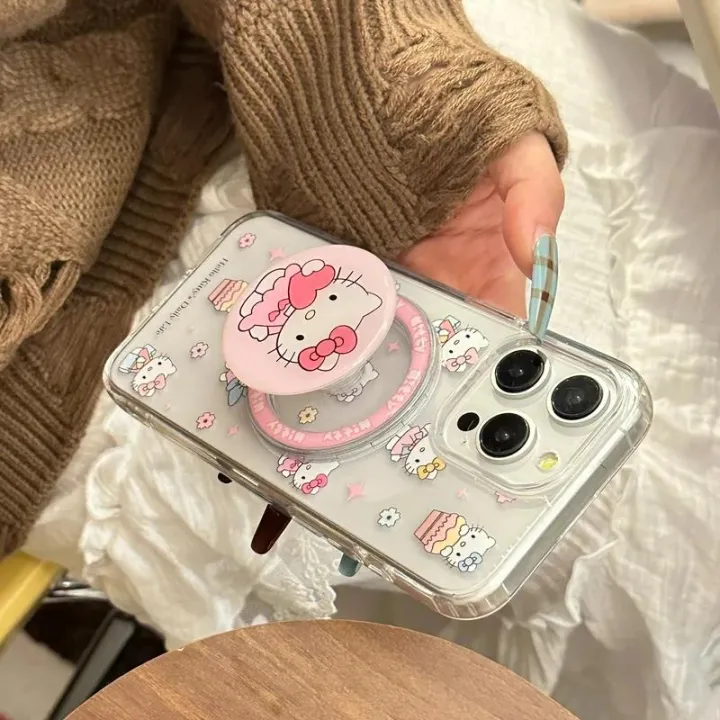 Cute%20Sanrio%20Hello%20Kitty%20Magnetic%20Bracket%20Magsafe%20Wireless%20Charge%20Phone%20Case%20For%20iPhone%2015%2014%2013%2012%2011%20Pro%20Max%20Clear%20Hard%20Cover%20-%20Image%206