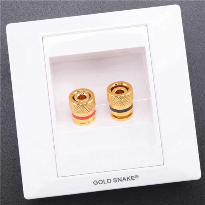 fasdaga%205X%20Wall%20Socket%20Connection%20Port%20with%202%20Jack%20Speaker%20White%20-%20Image%207