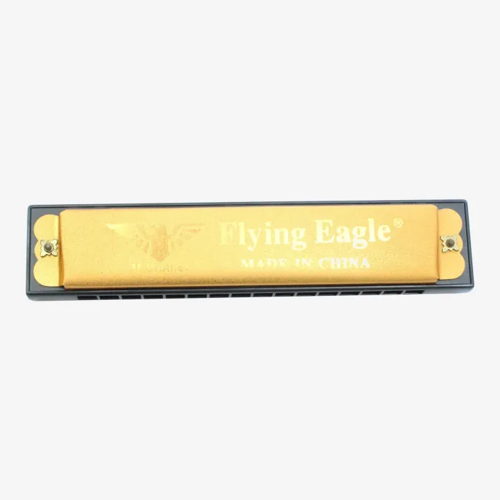 Golden%20Color%20Flying%20Eagle%2016%20Hole%20Harmonica%20C%20Key%20-%20Image%203