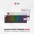 Fantech MAXFIT61 FROST Wireless Gaming Keyboard RGB 3 Mode Universal Hotswap. 