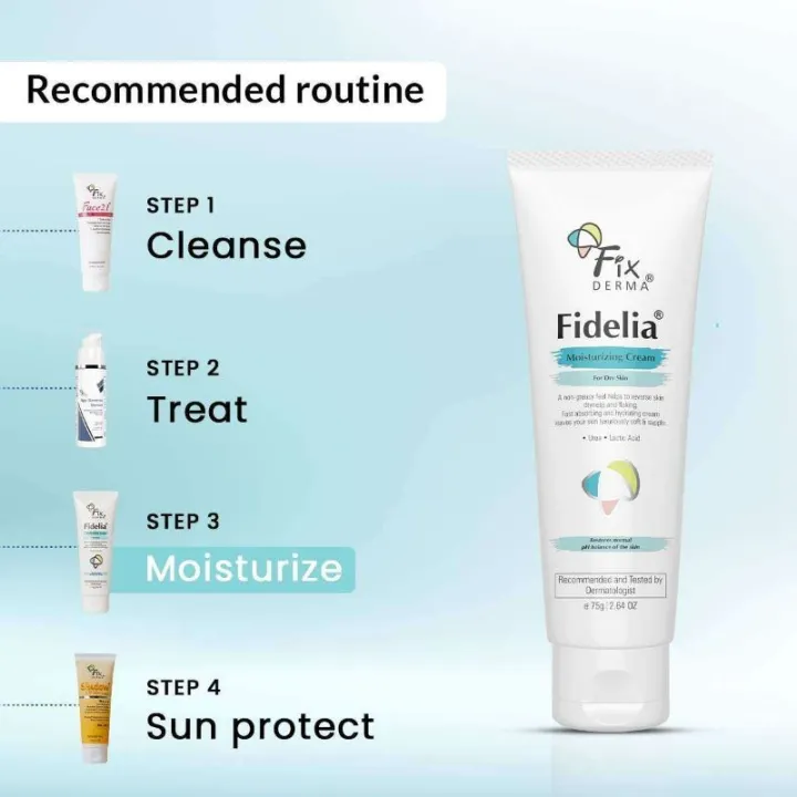 Fix%20derma%20Fidelia%20Moisturizing%20Cream%2075g%20%7C%20Non-Greasy%20Moisturizer%20for%20Dry%20&%20Chapped%20Skin%20%7C%20Fast%20Absorbing%20and%20Hydrating%20%7C%20with%20Urea%20and%20Lactic%20Acid%20-%20Image%207
