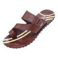 Titex Brown Color Simple Pattern Printed Design Slides For Men 11-5205. 
