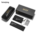 Sutuiying GCV Double Layer Removable Lens Sunglasses The Blu-Ray Glasses Original Acetate Gothic Retro Steampunk Polarized Men Women Sunglesses. 