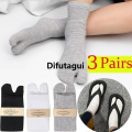 Difutagui Japanese Unisex Fiber Two Finger Socks Flip Flop Sandal Split New style Toe Tabi Ninja Geta Socks Deodorant Breathable Long Sock. 