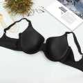 Black Color Spandex Plain Big Cup Light Padded T-shirt Bra For Women. 