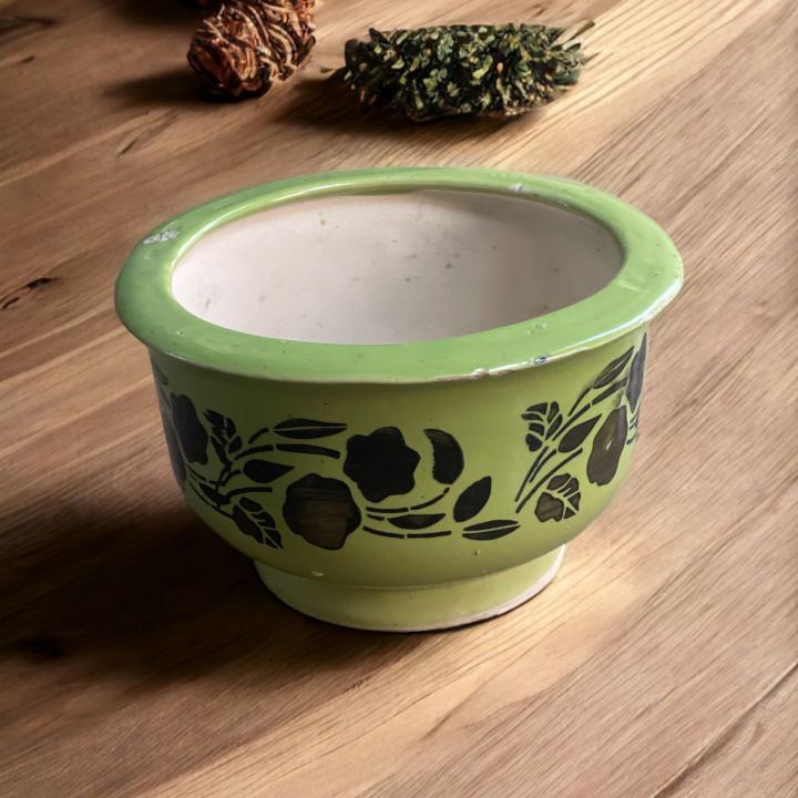 Bowl%20Ceramic%20Pot%20with%20Drainage%20Hole%20/%205%20Inches%20Diameter%20/%20Table%20Top%20Planter%20-%20Image%203
