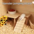 New Hamster Wooden Ladder Platform DIY Stairs Toy Durable Jumping Board Cage Accessories Easy to Install Playground for Small Pets. 