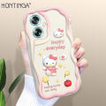 Hontinga for OPPO A2 5G A79 5G Back Cover Cute Melody Cinnamoroll Cream Texture Phone Case Wavy Edge Soft Silicone Cover. 