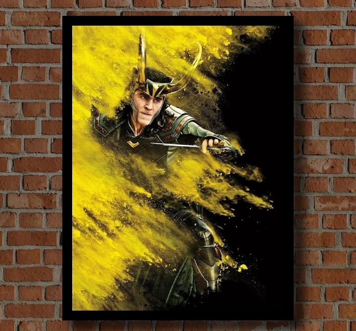 LOKI Frame (Poster) Of A3 Size Matte Print Paper With Glass And Fiber Body