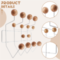 Iron Coat Rack with Solid Wood Ball Wall Hook. 