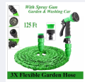 125FT Magic Horse Pipe 3X Expandable Garden Spray Pipe With Spray Gun and Adjustable Nozzle. 