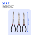 3X 11 inch EXTRA LONG NOSE PLIERS SET STRAIGHT & BENT TIP MECHANIC GRIP HAND TOOL. 