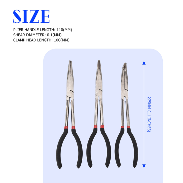 3X%2011%20inch%20EXTRA%20LONG%20NOSE%20PLIERS%20SET%20STRAIGHT%20&%20BENT%20TIP%20MECHANIC%20GRIP%20HAND%20TOOL%20-%20Image%206