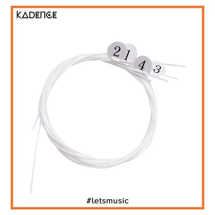 Kadence Ukulele Strings STR-UK01 - Nylon Ukulele Strings or Soprano, Concert, Tenor,1-A,2-E,3-C,4-G