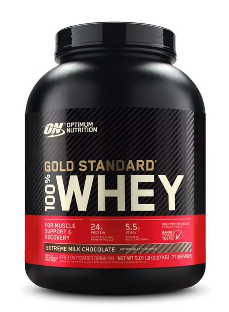 Optimum Nutrition 100% Whey Gold Standard Extreme Milk Chocolate Whey Protein 5 Lb