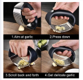 Stainless Steel Creative Hand Press Garlic Press Metal Chopper Mincer Squeezer Crusher Tools | Garlic Press With Easy Grip Handle. 