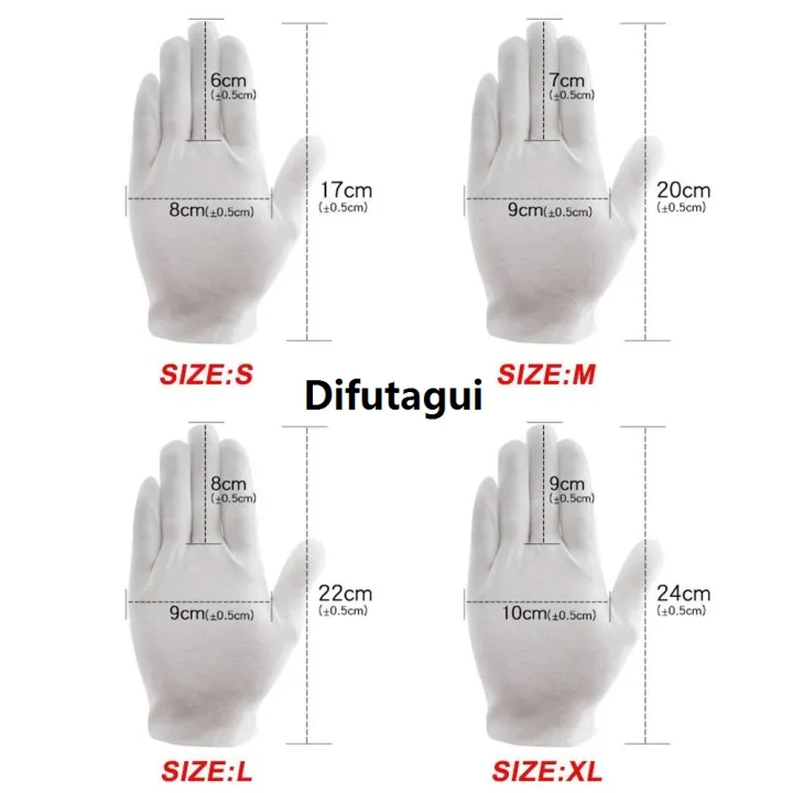 Difutagui%201%20Pair%20White%20Hand%20Glove%20Cotton%20Sarung%20Tangan%20Cotton%20Bargain%20price%20for%20Work%20Beauty%20Fashion%20Costume%20Jewelry%20Eczema%20-%20Image%204
