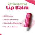 Mamaearth Nourishing Tinted Lip Balm with Natural Pink Tint | 12 Hour Moisture with Vitamin E & Raspberry | Relieves Dry, Cracked Lips & Makes Lips Soft & Supple | 0.14 Oz (4g). 