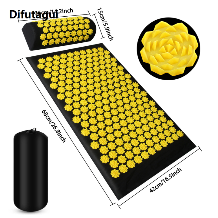 Difutagui%20Fifty%20percent%20discount%20Acupressure%20Mat%20Kuznetsov's%20Applicator%20Yoga%20Mats%20Cushion%20Sensi%20Massage%20Body%20Pillow%20Foot%20Massager%20Mat%20With%20Needle%20Fitness%20Pilates%20-%20Image%204